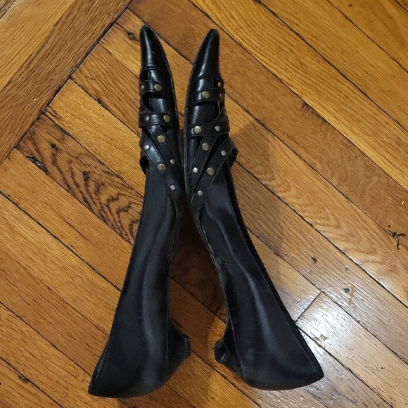 Steven By Steve Madden Black Studded Flats - Picture 4 of 5